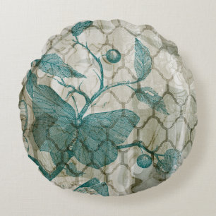 Arabesque Butterflies V Rund Kudde