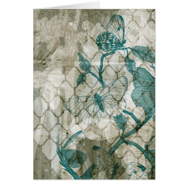 Arabesque Butterflies VI Hälsningskort (Framsidan)