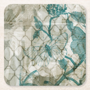 Arabesque Butterflies VI Underlägg Papper Kvadrat