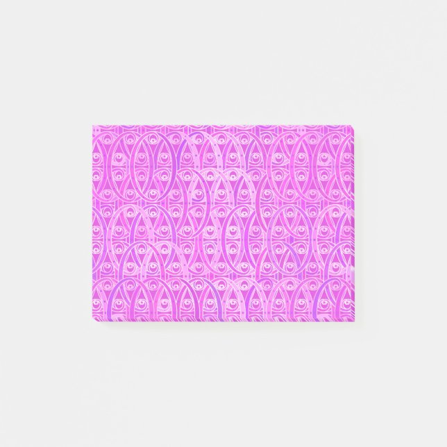 Arabesque damask - lavender och orchid post-it block (Framsida)