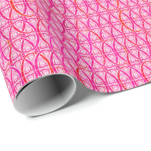 Arabesque damask - rosa av jordgubbar presentpapper