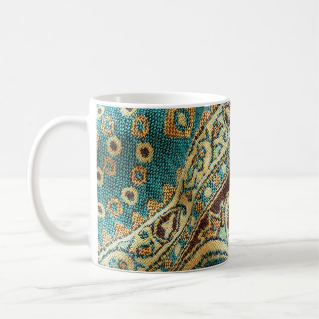 Arabesque Fabric: Arabiska Oriental Design Kaffemugg (Vänster)
