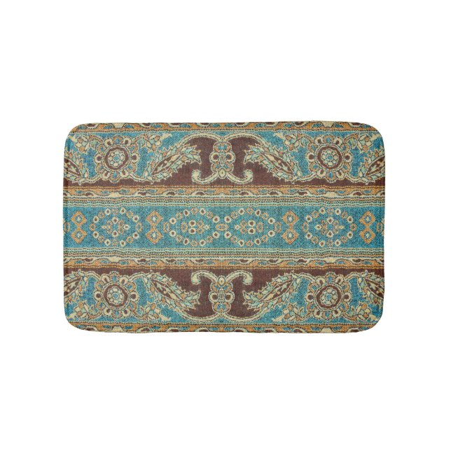 Arabesque Fabric Paisley Oriental Design Badrumsmatta (Framsidan)