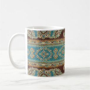 Arabesque Fabric Paisley Oriental Design Kaffemugg