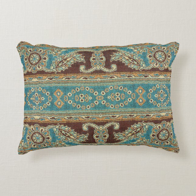 Arabesque Fabric Paisley Oriental Design Prydnadskudde (Framsidan)