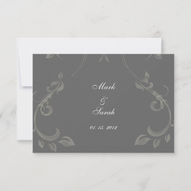Arabesque Flourish Chalkboard OSA Kort (Framsida)