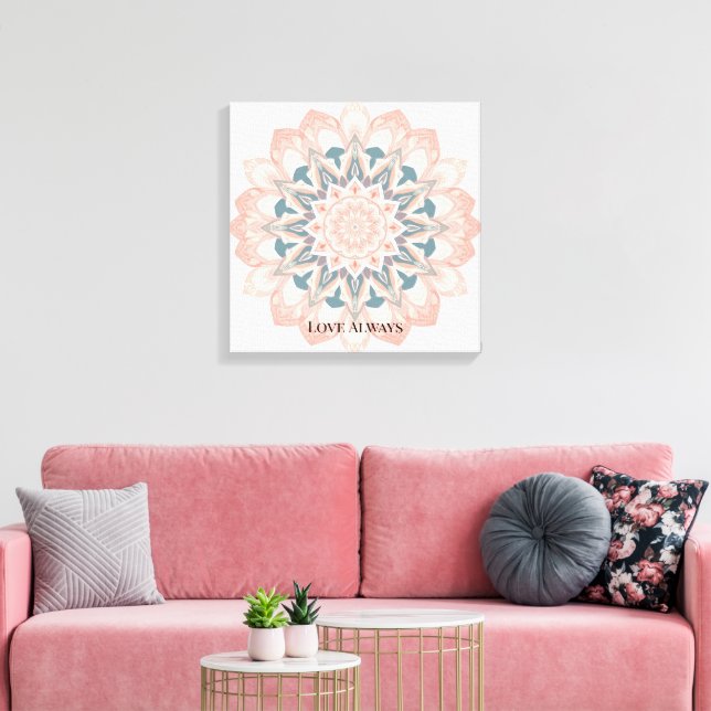 Arabesque Mandala Art Canvastryck (Insitu (Vardagsrum))