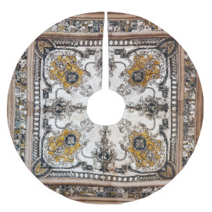 Arabesque Marble Struktur Vintage Patchwork Julgransmatta Borstad Polyester
