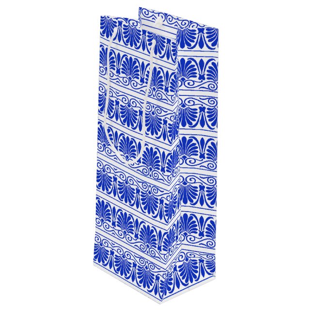 Arabesque Mönster Blue - Grekiska Medelhavet (Baksidan Vinklad)