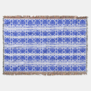 Arabesque Mönster Blue - Grekiska Medelhavet Filt