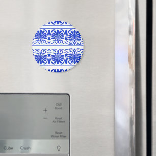 Arabesque Mönster Blue - Grekiska Medelhavet Magnet