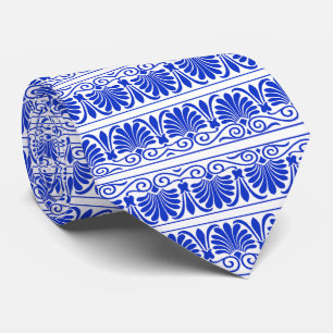 Arabesque Mönster Blue - Grekiska Medelhavet Slips