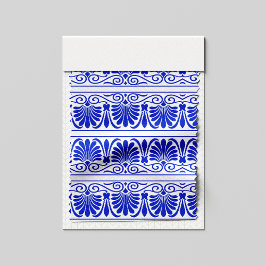 Arabesque Mönster Blue - Grekiska Medelhavet Tyg