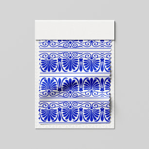 Arabesque Mönster Blue - Grekiska Medelhavet Tyg