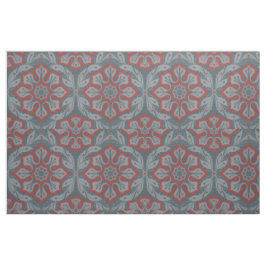 Arabesque mönster, grått, rött tyg