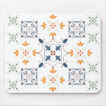 Arabesque Mönster Mouse Pad - färgfull geometrisk