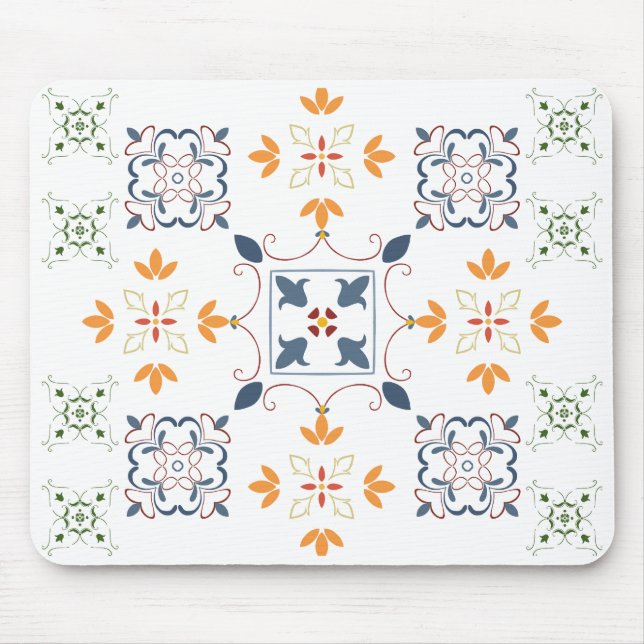 Arabesque Mönster Mouse Pad - färgfull geometrisk Musmatta (Framsidan)