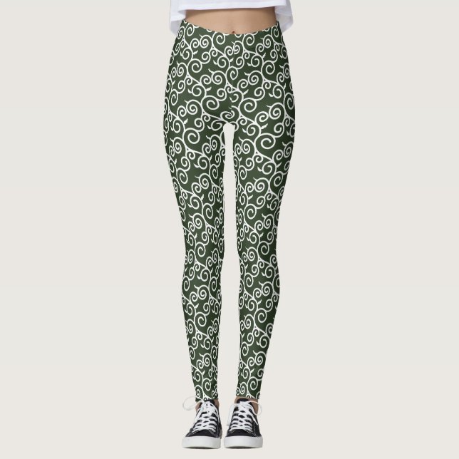 Arabesque mönster traditionell japansk desgin leggings (Framsida)