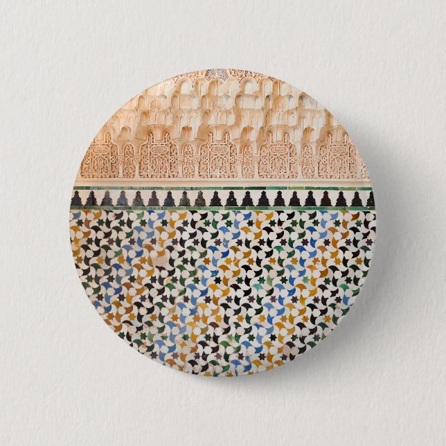 Arabesque Moroccan Mosaic Button Knapp (Framsida)