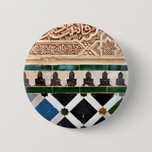 Arabesque Mosaic Tile Mönster Button Knapp