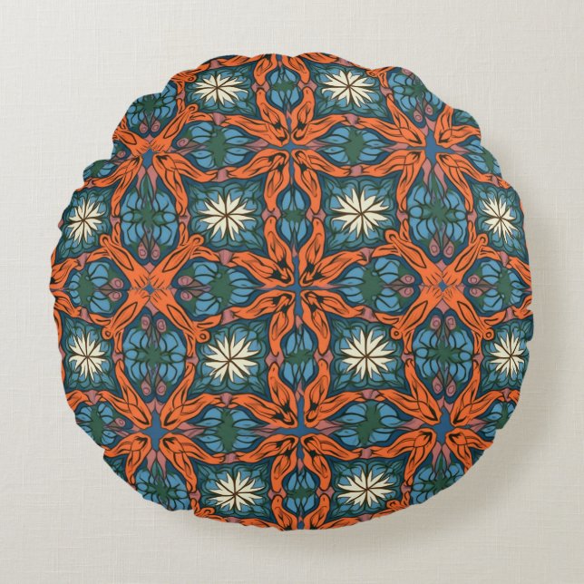 Arabesque Petten Round Pillow Rund Kudde (Framsidan)