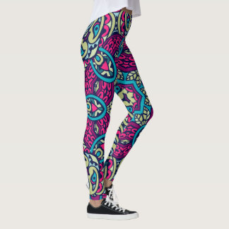 Arabesque Scrapbook Mönster Leggings