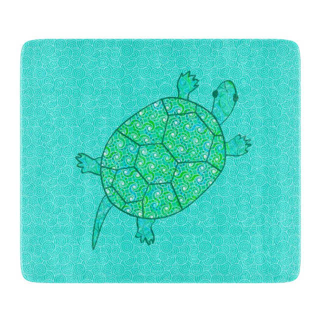 Arabesque swirtle turtle - shades of seafoam grönt (Framsidan)