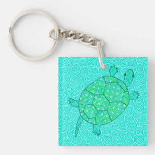 Arabesque swirtle turtle - shades of seafoam grönt