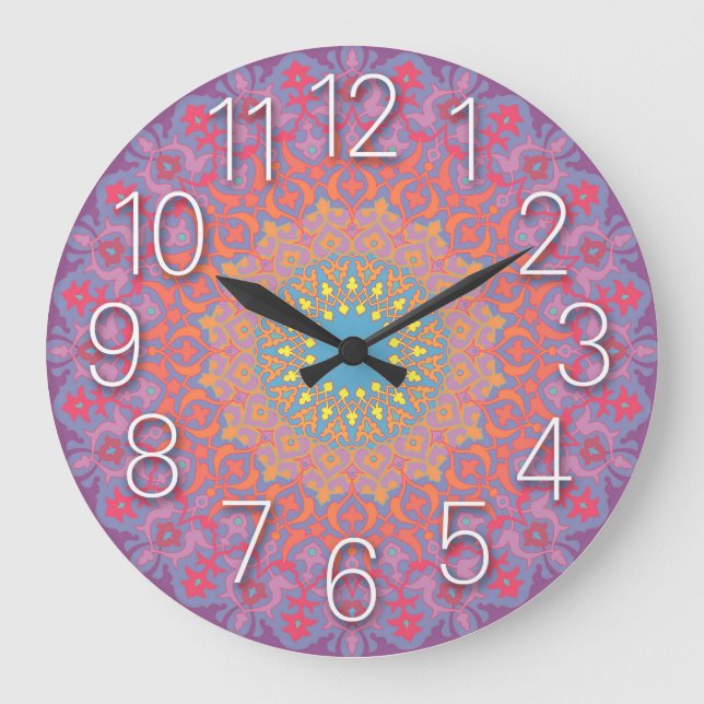 Arabesque Wall Clock Stor Klocka (Framsida)