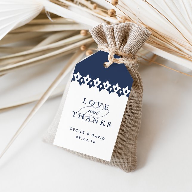 Arabesque Wedding Favor-Märkre | Tunga Presentetikett (Skapare uppladdad)