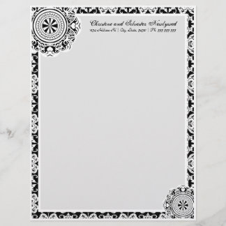 Arabesque White Snöre, letterhead Brevhuvud