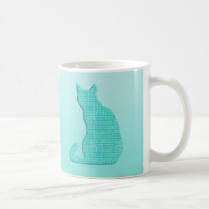 Arabesquekatten - skuggar av turkos kaffemugg