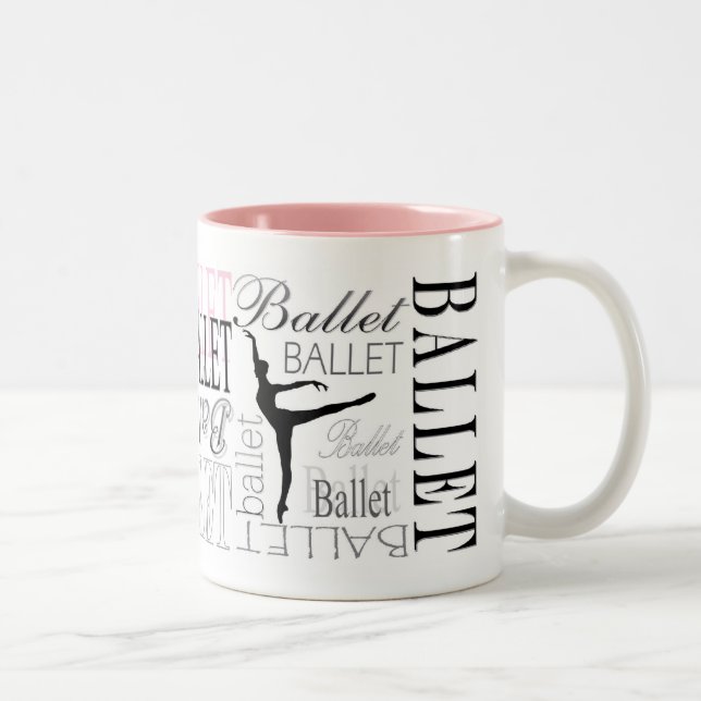 Arabesquemugg med rosabrytningen (anpassadet) Två-Tonad mugg (Höger)