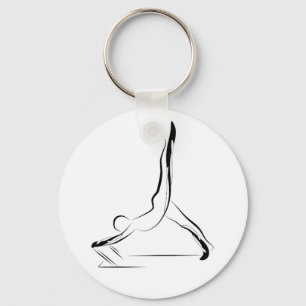 Arabesquevärldsförbättraren Pilates poserar Nyckelring