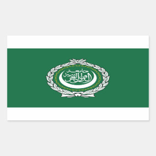Arabförbundets flagga symbol islamic muslim rektangulärt klistermärke