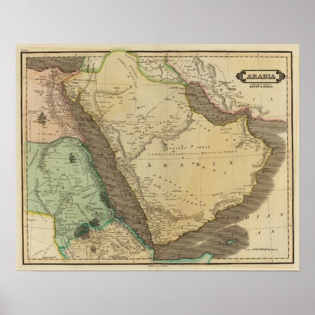 Arabia, Egypten, Nubia Poster (Framsidan)