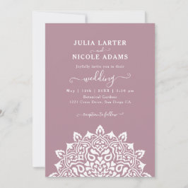 Arabian Art Nouveau Floral Arch Mandala Wedding Inbjudningar