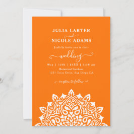 Arabian Art Nouveau Floral Arch Mandala Wedding Inbjudningar