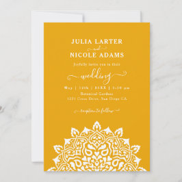 Arabian Art Nouveau Floral Arch Mandala Wedding Inbjudningar