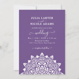 Arabian Art Nouveau Floral Arch Mandala Wedding Inbjudningar
