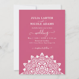 Arabian Art Nouveau Floral Arch Mandala Wedding Inbjudningar