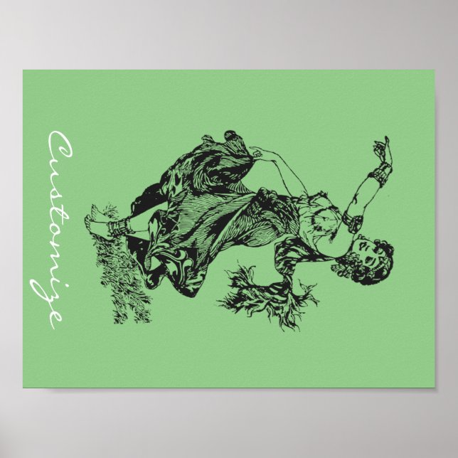 Arabian Belly Dancer Vintage Art Thunder_Cove Poster (Framsidan)