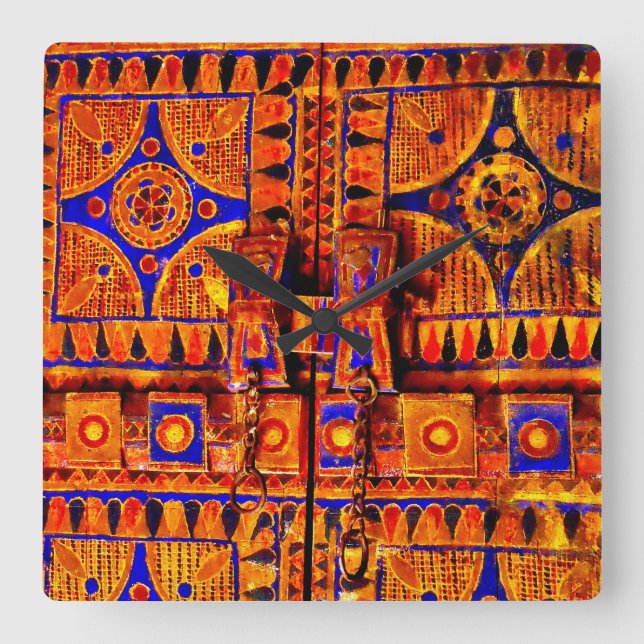 Arabian Door Fyrkantig Klocka (Framsida)