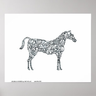 ARABIAN HORSE AV NICHOLAS MINIFACES POSTER