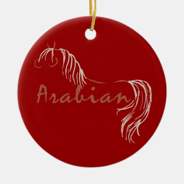 Arabian Horse Julgransprydnad Keramik (Framsidan)