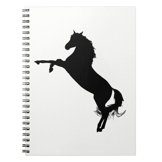 Arabian Horse Silhouette Anteckningsbok Med Spiral (Framsidan)