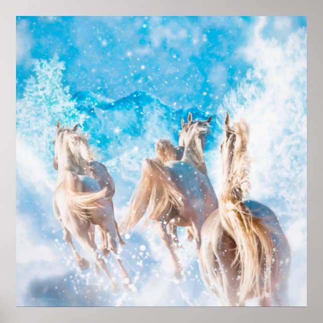 ARABIAN HORSE'S WINTER SVAN POSTER (Framsidan)