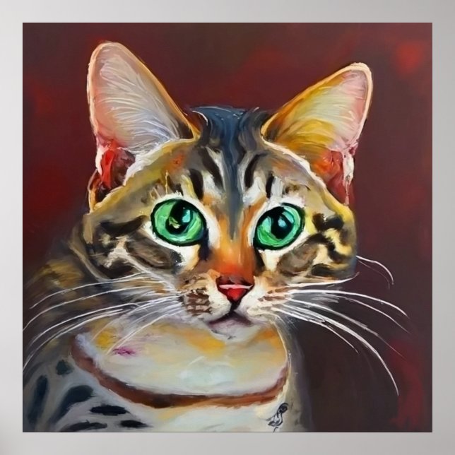 Arabian Mau Cat Poster (Framsidan)