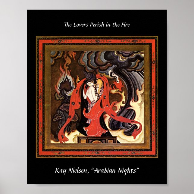 Arabian Nights älskare illustration av Kay Nielsen Poster (Framsidan)