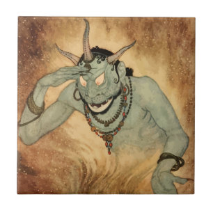 Arabian Nights-ande av Edmund Dulac Kakelplatta